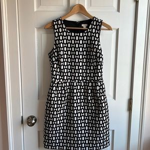 J Crew white and black dress